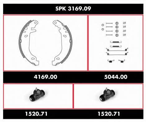  SPK 3169.09 Колодки гальмівні барабанні, комплект SPK316909: Купити в Україні - Добра ціна на EXIST.UA!