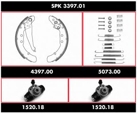 SPK339701 Woking Колодки тормозные барабанные, комплект