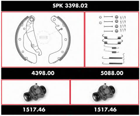 Woking SPK 3398.02 Колодки гальмівні барабанні, комплект SPK339802: Купити в Україні - Добра ціна на EXIST.UA!