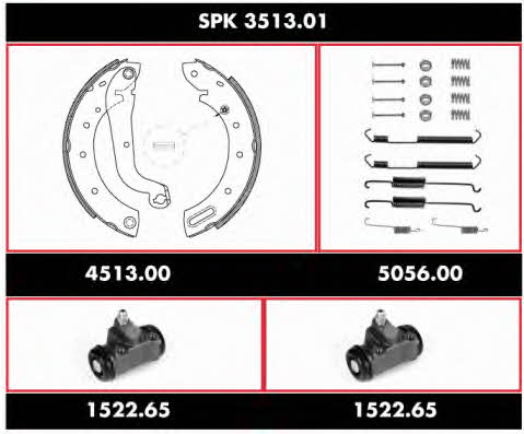 Woking SPK 3513.01 Колодки гальмівні барабанні, комплект SPK351301: Купити в Україні - Добра ціна на EXIST.UA!