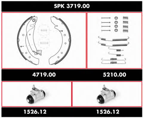  SPK 3719.00 Колодки гальмівні барабанні, комплект SPK371900: Купити в Україні - Добра ціна на EXIST.UA!