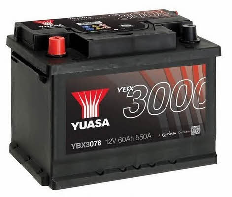Батарея аккумуляторная Yuasa YBX3000 SMF 12В 60Ач 550A(EN) L+ Yuasa YBX3078 - фото 2