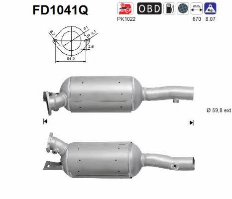 As FD1041Q Фільтр сажевий DPF FD1041Q: Купити в Україні - Добра ціна на EXIST.UA!