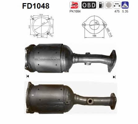 As FD1048 Фільтр сажевий DPF FD1048: Купити в Україні - Добра ціна на EXIST.UA!