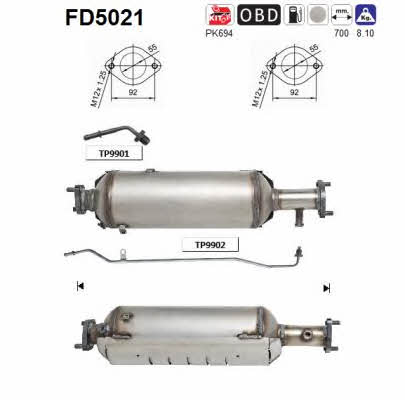 As FD5021 Фільтр сажевий DPF FD5021: Купити в Україні - Добра ціна на EXIST.UA!