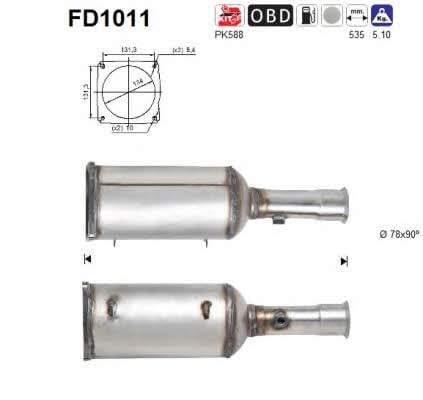 As FD1011 Фільтр сажевий DPF FD1011: Купити в Україні - Добра ціна на EXIST.UA!