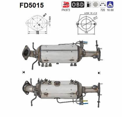 As FD5015 Фільтр сажевий DPF FD5015: Купити в Україні - Добра ціна на EXIST.UA!