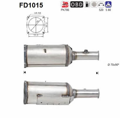 FD1015 As Фільтр сажевий DPF