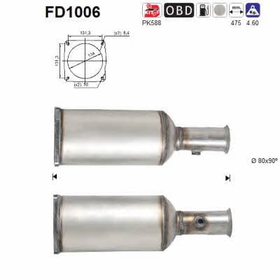 As FD1006 Фільтр сажевий DPF FD1006: Купити в Україні - Добра ціна на EXIST.UA!