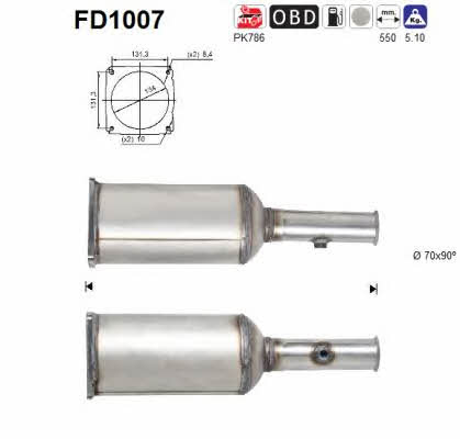 As FD1007 Фільтр сажевий DPF FD1007: Купити в Україні - Добра ціна на EXIST.UA!