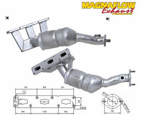 Magnaflow 70615 Каталізатор 70615: Купити в Україні - Добра ціна на EXIST.UA!