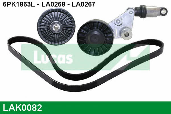 Lucas engine drive LAK0082 Комплект ремня генератора LAK0082: Купить в Украине - Отличная цена на EXIST.UA! LAK0082 Lucas engine drive Комплект ремня генератора