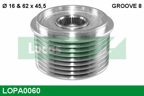 Lucas engine drive LOPA0060 Муфта обгінна генератора LOPA0060: Купити в Україні - Добра ціна на EXIST.UA!