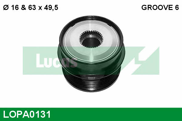 Lucas engine drive LOPA0131 Муфта обгінна генератора LOPA0131: Купити в Україні - Добра ціна на EXIST.UA!