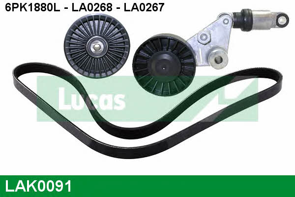 Lucas engine drive LAK0091 Комплект ремня генератора LAK0091: Купить в Украине - Отличная цена на EXIST.UA! LAK0091 Lucas engine drive Комплект ремня генератора