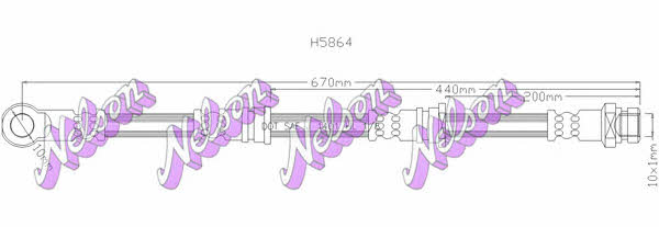 Brovex-Nelson H5864 Гальмівний шланг H5864: Купити в Україні - Добра ціна на EXIST.UA!