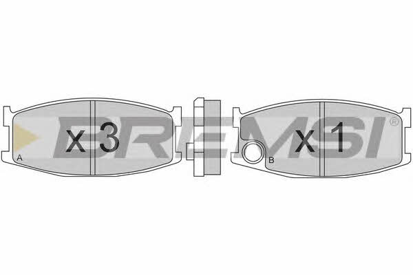 Bremsi BP2152 Гальмівні колодки, комплект BP2152: Купити в Україні - Добра ціна на EXIST.UA!