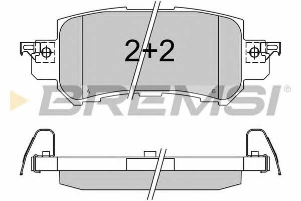 Тормозные колодки дисковые Mazda CX-3 (Мазда СХ-3): BP3536 Bremsi Тормозные колодки дисковые, комплект