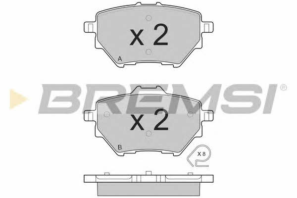 Bremsi BP3561 Гальмівні колодки, комплект BP3561: Купити в Україні - Добра ціна на EXIST.UA!