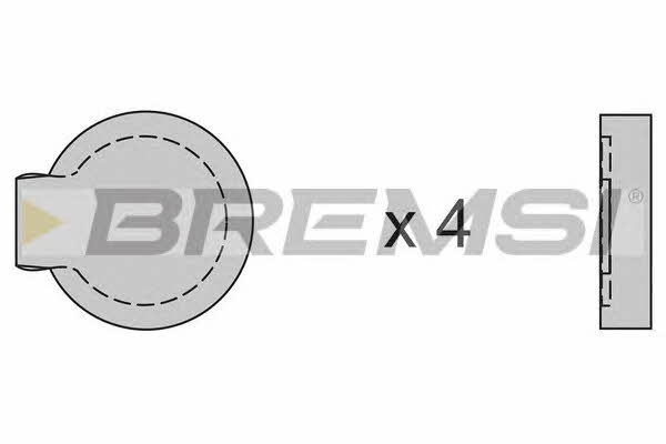 Bremsi BP2122 Гальмівні колодки, комплект BP2122: Приваблива ціна - Купити в Україні на EXIST.UA!