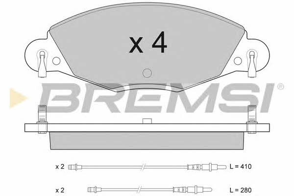 Bremsi BP2937 Гальмівні колодки, комплект BP2937: Купити в Україні - Добра ціна на EXIST.UA!