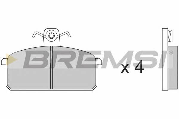 Bremsi BP2151 Гальмівні колодки, комплект BP2151: Купити в Україні - Добра ціна на EXIST.UA!