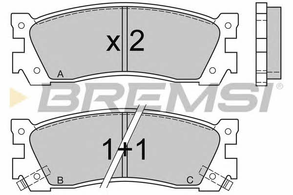 Bremsi BP2422 Гальмівні колодки, комплект BP2422: Купити в Україні - Добра ціна на EXIST.UA!