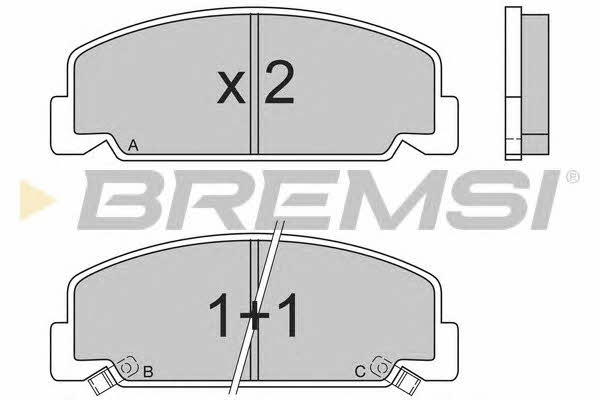 Bremsi BP2406 Гальмівні колодки, комплект BP2406: Купити в Україні - Добра ціна на EXIST.UA!
