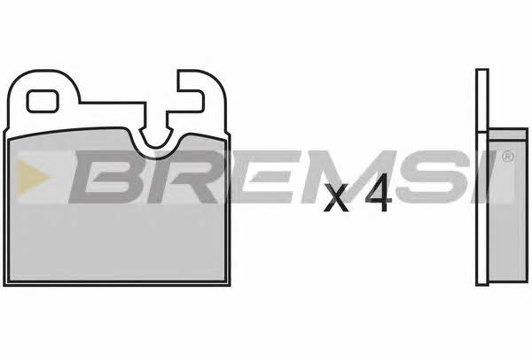 Bremsi BP2145 Гальмівні колодки, комплект BP2145: Приваблива ціна - Купити в Україні на EXIST.UA!