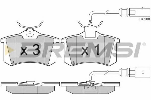 BP2982 Bremsi Тормозные колодки дисковые, комплект