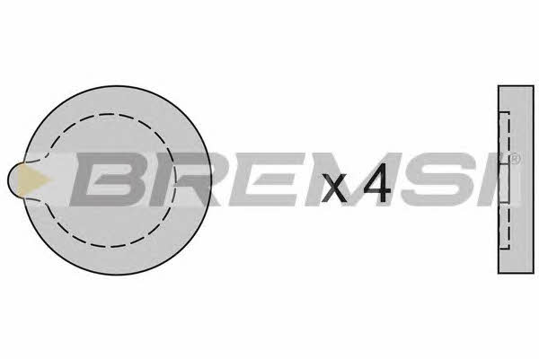 Bremsi BP2121 Гальмівні колодки, комплект BP2121: Купити в Україні - Добра ціна на EXIST.UA!