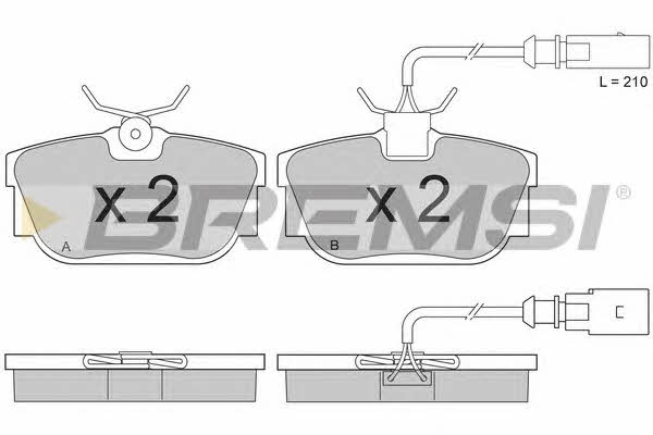 BP2957 Bremsi Тормозные колодки дисковые, комплект