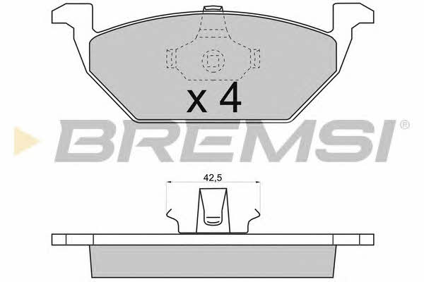 Bremsi BP2712 Гальмівні колодки, комплект BP2712: Купити в Україні - Добра ціна на EXIST.UA!