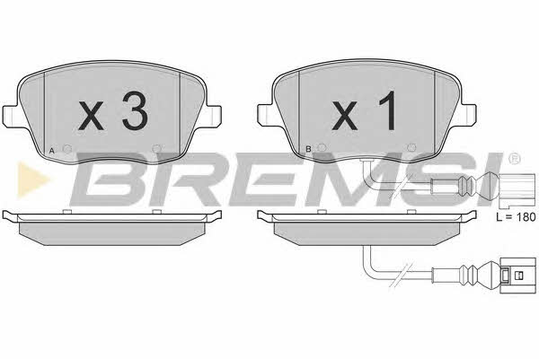 Bremsi BP3013 Гальмівні колодки, комплект BP3013: Приваблива ціна - Купити в Україні на EXIST.UA!