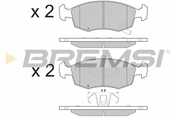 Bremsi BP3553 Гальмівні колодки, комплект BP3553: Купити в Україні - Добра ціна на EXIST.UA!