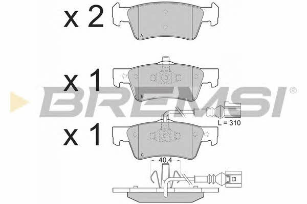 Bremsi BP3372 Гальмівні колодки, комплект BP3372: Купити в Україні - Добра ціна на EXIST.UA!