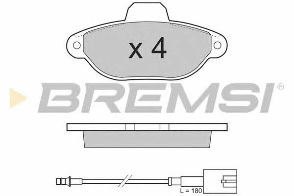 Bremsi BP3326 Гальмівні колодки, комплект BP3326: Купити в Україні - Добра ціна на EXIST.UA!