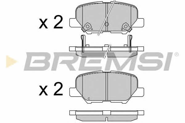 Bremsi BP3555 Гальмівні колодки, комплект BP3555: Купити в Україні - Добра ціна на EXIST.UA!