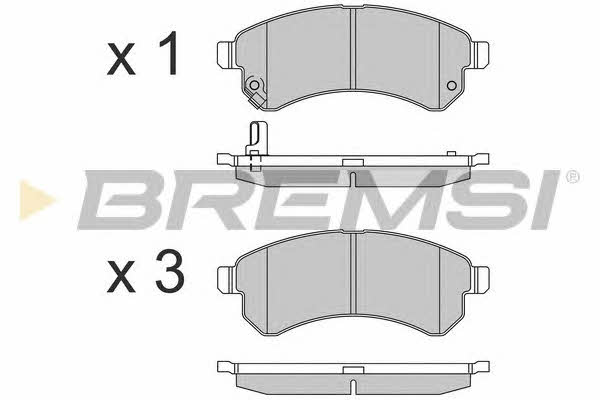 Bremsi BP3584 Гальмівні колодки, комплект BP3584: Купити в Україні - Добра ціна на EXIST.UA!