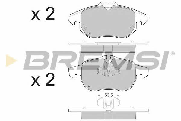 Bremsi BP3402 Гальмівні колодки, комплект BP3402: Купити в Україні - Добра ціна на EXIST.UA!