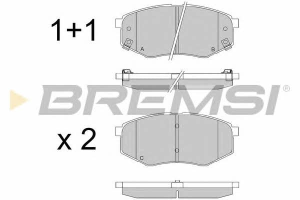 Bremsi BP3547 Гальмівні колодки передні, комплект BP3547: Купити в Україні - Добра ціна на EXIST.UA!