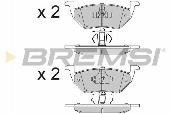 Bremsi BP3587 Гальмівні колодки, комплект BP3587: Приваблива ціна - Купити в Україні на EXIST.UA!
