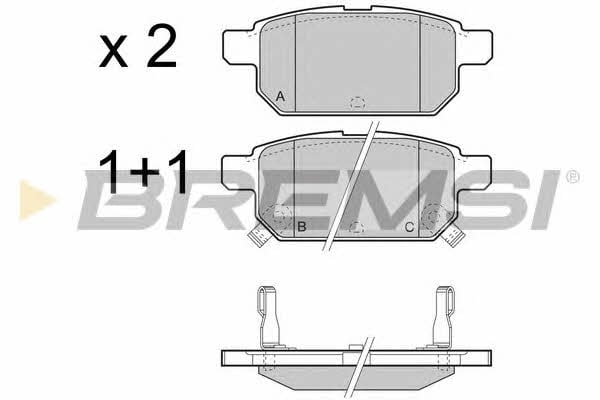 BP3467 Bremsi Тормозные колодки дисковые, комплект