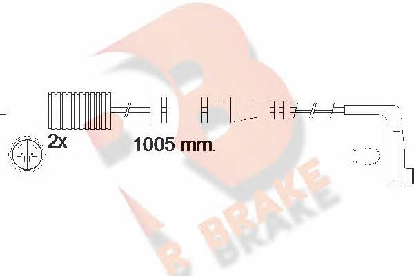 R Brake 610537RB Датчик зносу гальмівних колодок 610537RB: Купити в Україні - Добра ціна на EXIST.UA!