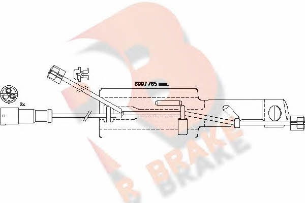 R Brake 610432RB Датчик зносу гальмівних колодок 610432RB: Купити в Україні - Добра ціна на EXIST.UA!