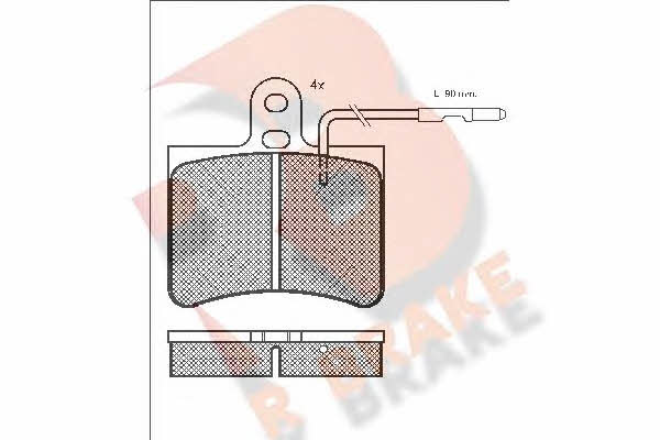 R Brake RB0136 Гальмівні колодки, комплект RB0136: Приваблива ціна - Купити в Україні на EXIST.UA!