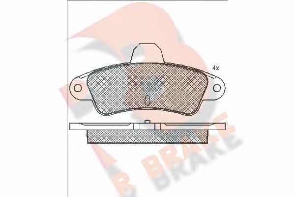 R Brake RB0918 Гальмівні колодки, комплект RB0918: Купити в Україні - Добра ціна на EXIST.UA!