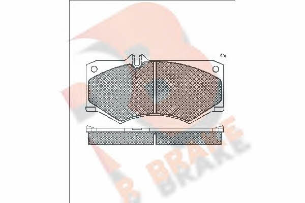 R Brake RB0405 Гальмівні колодки, комплект RB0405: Купити в Україні - Добра ціна на EXIST.UA!