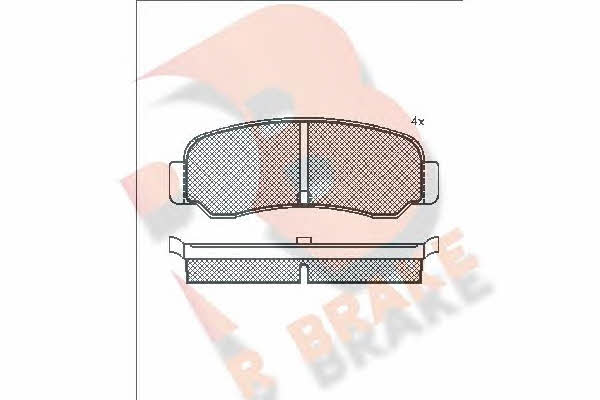 R Brake RB0274 Гальмівні колодки, комплект RB0274: Купити в Україні - Добра ціна на EXIST.UA!