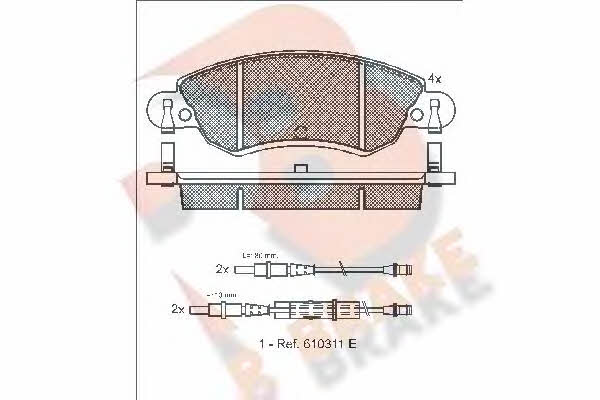 R Brake RB1420 Гальмівні колодки, комплект RB1420: Купити в Україні - Добра ціна на EXIST.UA!